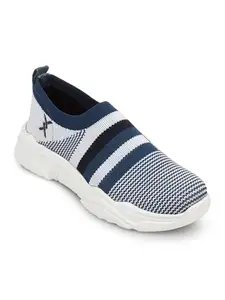Carlton London Women T Blue/White Comfortable Slip On Snakeer with Heels, for for Casual, Walking & Daily Use (40)
