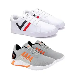 BRUTON Trendy Walking Shoes | Casual Shoes | Sports Shoes | Running Shoes - Combo Pack of 2, Size: 9
