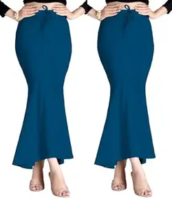 Women's Perfect Curvy Look Saree Shapewear | Seamless, Comfortable & Slimming Petticoat | Body Shaper for Sarees & Lehengas_Bottom Wear_XXL#1763 Dark Blue_BAZ