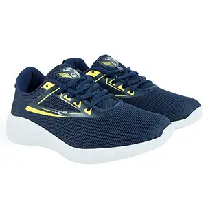 Lancer Mens ACTIVE-103 Blue Running Shoe - 8 UK (ACTIVE-103NBL-YLW-8)