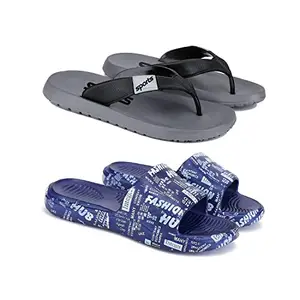 Bersache Bersache Chappal for Men | Perfect Flip-Flops for Men (Multicolour) (Pack of 2) Combo(MM)-1891-1876