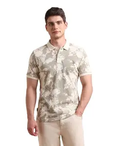 U.S. POLO ASSN. Denim Co. Men's Slim Fit Polo Shirt (UDTSHOE0138_Beige