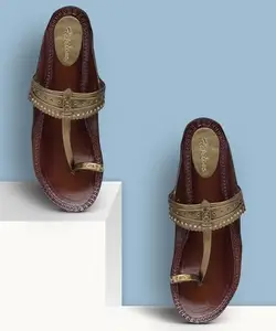 Picktoes SC-535 Women's Copper Synthetic Leather Casual Flat Sandal