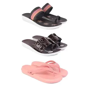 Women's Comfortable Sandal,Casual Lightweight Sandal for Everyday Wear | PCR-(3-COMBO)-1992-1987-1975-6-EURO-37