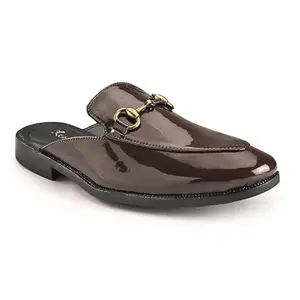 Longwalk Patent Oxfords Slip On Sandal for Men's Brown