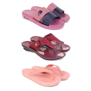 Trendy Open-Toe Sandals for Women – Soft Padded Footbed, Summer Wear | (COMBO-3)-1982-1974-1979-6-EURO-37