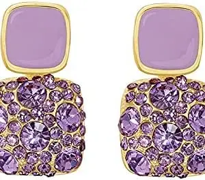 Stylish LOOX Stylish LOOX Earrings Retro Temperament Europe and America New Quality Purple Earrings Female Exquisite Niche Fashion Stud Earrings