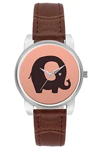 BIGOWL Women's Watch, Cute Elephant Illustration Designer Analog Wrist Watch for Women - Gifts for her - Designer dials