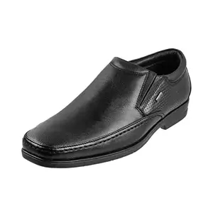 Metro Men's Black Faux Leather Stylish Formal Moccasin Shoes UK/6 EU/40 (19-6642)