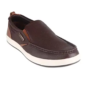 Red Chief Brown Leather Casual Shoes for Men