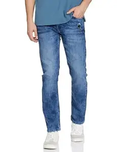The Indian Garage Co Men Slim Straight Fit Solid Mid-Rise Stretchable Jeans