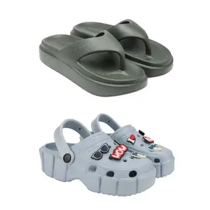 SPORTER Extra Soft Classic Casual wear with Flexibility Technology Flip Flop Combo for Women's/Girl's(6111+1984)(7) Multicolor