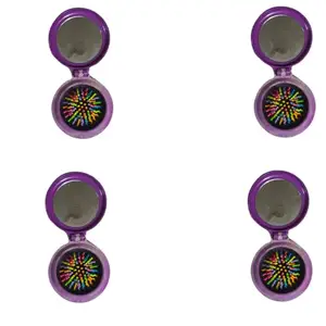 G Krishna Naturals Compact mirror Brush for Women & Men | Durable Long Lasting Wood Kangi for Natural Hair Growth (Pack of 4)(GKNH4-05)