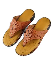 Bagadiya Trading Walktrendy Womens Synthetic Brown Open Toe Flats - 5 UK (Wtwf289_Brown_38)