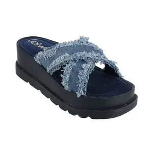 Catwalk Women Stylised Platforms Slip-On 10703 (Blue-5)