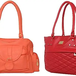 SAHELI Women PU Formal Back Pack (Red::Orange) (10 Litre) (SH 62)