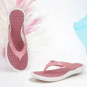 Pampy Angel Combo Pack of 2 Slipper/Flip Flops/Slides/Clogs/Sandals for Women,(V-Triangle-Peach,WCL-LGirl-Maroon),39 (Euro)