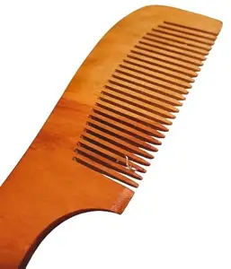 Wooden Hair Comb with Wide-Toothed Design, 18 cm