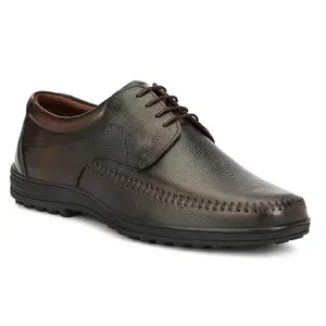 Varito Men's Brown Rich Quality|Comfortable|Lightweight Pure Genuine Leather Lace up Formal Shoe 8 UK/India