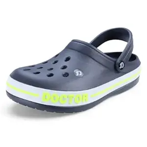 DOCTOR EXTRA SOFT Men's Ultra Soft Casual Clogs/Sandals with Adjustable Back Strap for Adult | Comfortable | Light Weight | Stylish & Anti-Skid | Waterproof & Everyday Use Mules for Gents & Boys D-502
