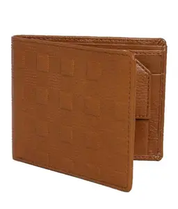 Walletsnbags Checkered Leather Mens Wallet Beige