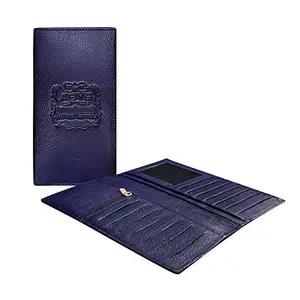ABYS Genuine Leather Men Wallet||Credit Card Holder||Card Case||Long Wallet (Blue)