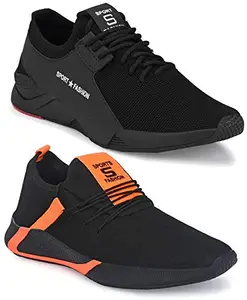 TYING Multicolor (9273-9308) Men's Casual Sports Running Shoes 7 UK (Set of 2 Pair)