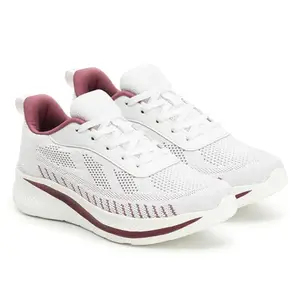 Carlton London Women White-Purple Comfortable Lace-Up Snakeer with Heels, for for Casual, Walking & Daily Use (5)