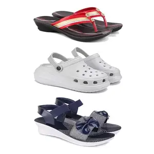 Women's Comfortable Sandal,Casual Lightweight Sandal for Everyday Wear | (COMBO-3)-1958-OO5-1972-8-EURO-39