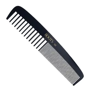 ROOTS - Professional Comb | Dual Teeth For Styling/Detangling | Salon Grade For Men & Women | For Sectioning & Hair Partition | Round Teeth prevent Hair damage | Length - 8.11 Inch | Model No - 102