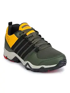 ABROS Men's Roxwell ASGO0118 Sports Shoes_Olive Green/Mustard_6UK