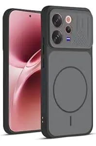 Mr. Case Back Cover for Vivo V70 Elite 5G | Ring Design Protective Case with Camera Cut Protection | Anti Slip Grip | Shockproof Mobile Cover - Black