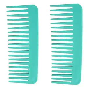 Big tooth comb for women || Big tooth comb with handle || Wide toothed comb || Wide toothed comb for women (pack of 2)