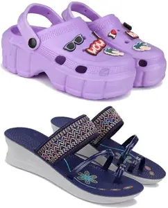 BERSACHE Extra Soft Classic Casual Slippers for Women with Regular wear | Ultra Soft & Flexibility Technology | Z-Combo(ZP)-2012-1947 Multicolor