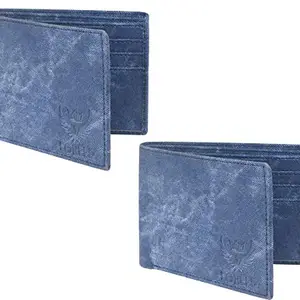 LORENZ WL-0505 Combo of 2 Casual Blue Wallet for Men|Wallet for Boys