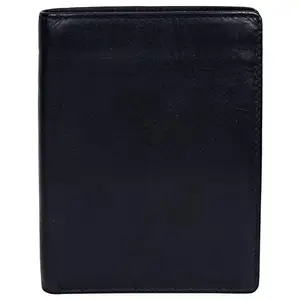 Leatherman Fashion LMN Genuine Leather Women's Black Wallet 16 Card Slots