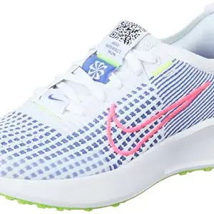 NIKE W Interact Run-White/Hyper Pink-Astronomy BLUE-VOLT-FD2292-105-8UK