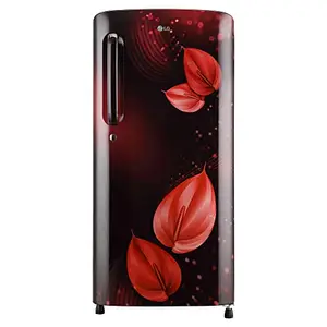 LG 185 L 3 Star Direct-Cool Single Door Refrigerator (GL-B201ASVD, Scarlet Victoria, Moist 'N' Fresh, Gross Volume- 190 L)