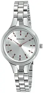 Sonata Steel Daisies Analog Silver Dial Women's Watch NL8151SM01/NN8151SM01/NP8151SM01