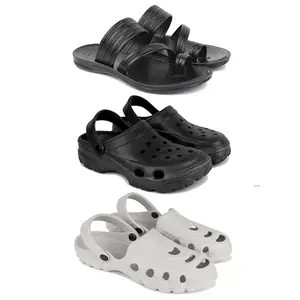 DRACKFOOT Men's Sandals | Lightweight Wear| Stylish & Easy to Wear For Men's GR-SAN-(3-COMBO)-3152-3123-3135-10