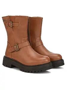 ALLEVIATER LEATHER Alleviater Casual Tan Man Made Leather Boots for Women