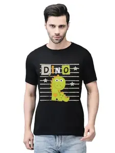 Stylish Men's Graphic T-Shirt – Trendy Casual Print Black