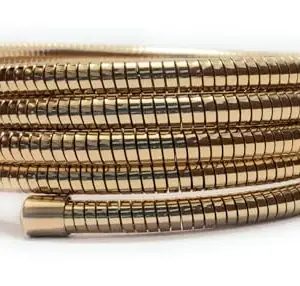 Flexible Snake Chain Bracelet, Gold-Tone, Multi-Coil Wrap Style, Metallic Finish