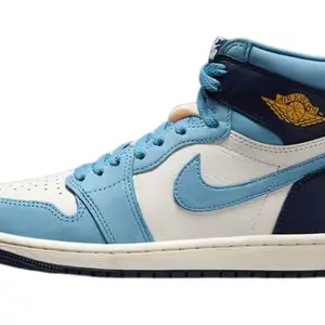 Nike Womens WMNS Air Jordan 1 Retro Hi Og Running Shoes-University Blue/University Gold-Sail-Fd2596-400-9.5Uk