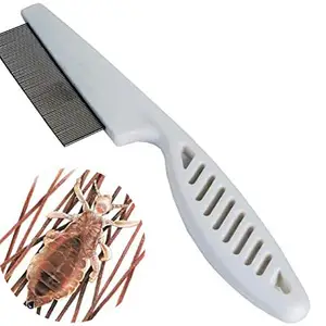 Frackson 1 Pcs Nit Comb Plastic Stainless Steel Lice Treatment Comb For Head Lice/Lice Egg Removal Comb For Men,Women,Boy,Girl(Multicolor)