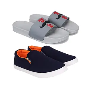 BERSACHE Chappal for Men | (Multicolour) (Pack of 2) Combo(MM)-1590-486