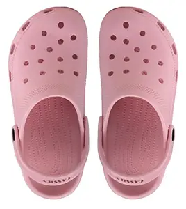 CASSIEY Lightweight Clogs Sandal for Women's and Girls Pink-7-8 UK