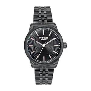 Sonata Poze Quartz Black Dial Black Metal Strap Analog Watch for Men-SP70040NM01W