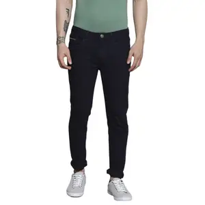 Visit the The Indian Garage Co Store The Indian Garage Co Men Skinny Fit Solid Mid-Rise Stretchable Jeans