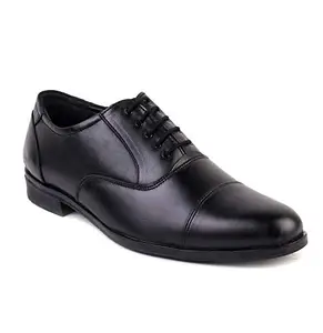 XY HUGO Black Leather Oxford Formal shoe for men-10 UK Size